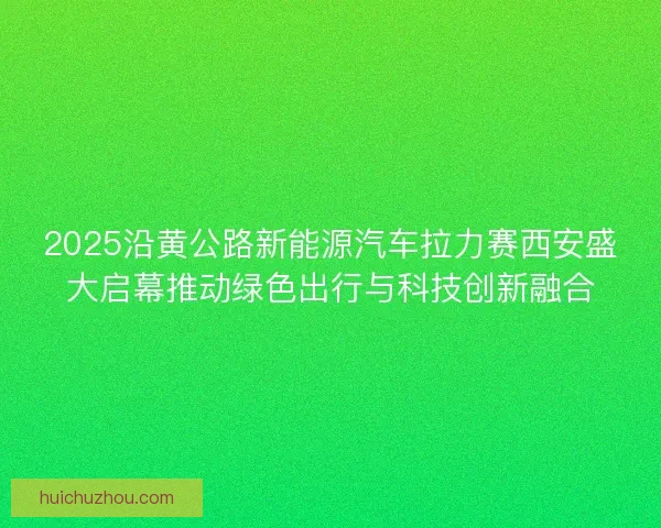 2025沿黄公路新能源汽车拉力赛西安盛大启幕推动绿色出行与科技创新融合